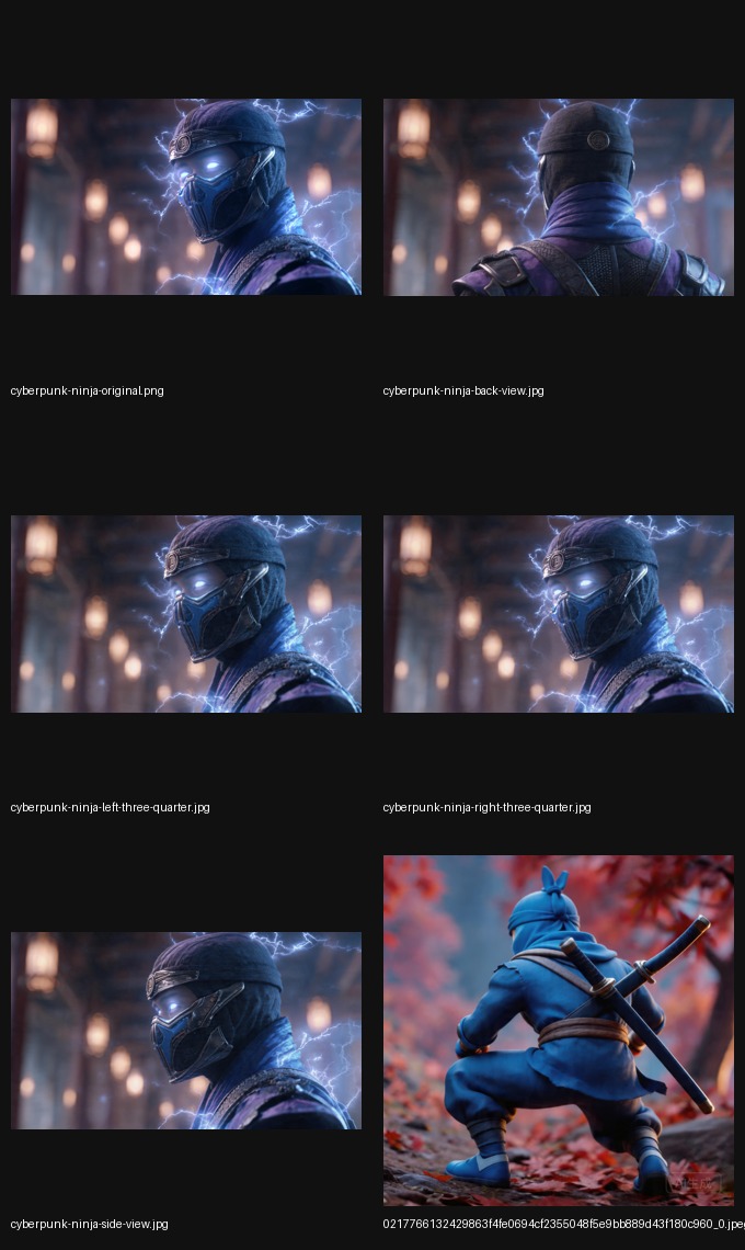 Generated angle contact sheet